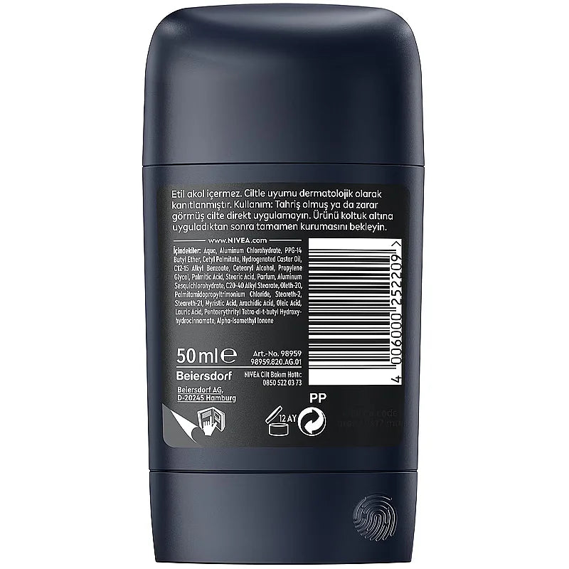 Nivea Men Black & White Epic Night Stick Deodorant 50ml