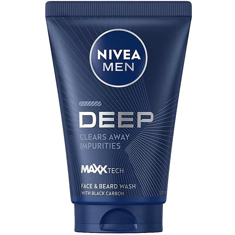 Nivea Men Deep Dimension Face & Beard Wash Gel 100 ml