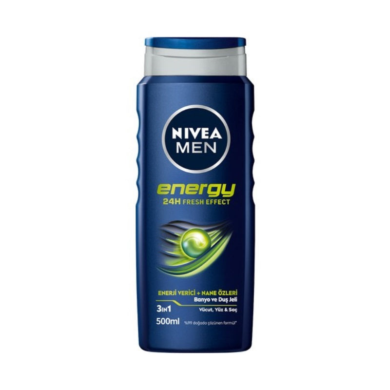 Nivea Men Energy 2-in-1 Shower Gel &amp; Shampoo for Freshness 500ml