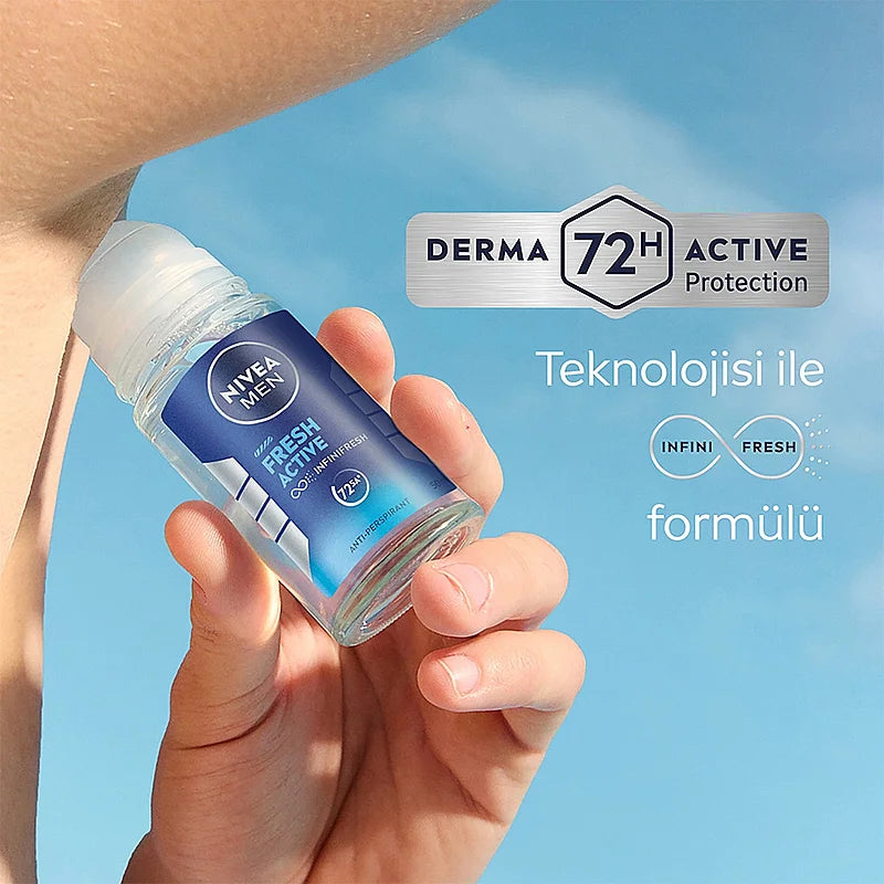 Nivea Men Fresh Active Deodorant Roll-On Duo 50ml & 25ml