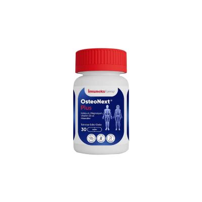 İmuneks Farma OsteoNext Plus Dietary Supplement for Bone Health - 30 Tablets, Calcium, Magnesium, Vitamin D3 OsteoNext Plus - Calcium & Vitamin D3 Supplement dietary supplement, calcium supplement, vitamin D3 supplement, magnesium supplement, bone health, gluten-free supplement, lactose-free supplement, sugar-free supplement, İmuneks Farma, OsteoNext Plus, bone density support, mineral balance, family health supplement