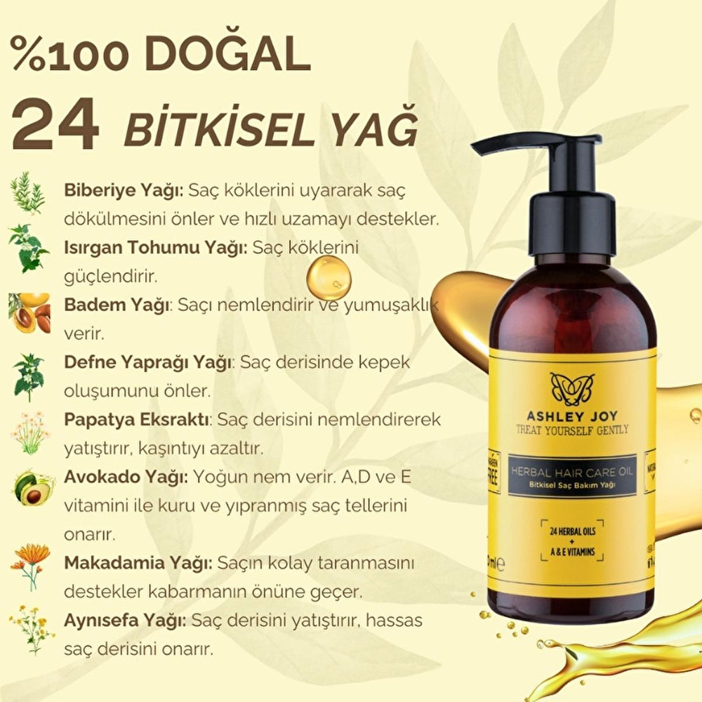 Ashley Joy Hair Care Oil - 100ml Botanical Blend for Damaged, Colored Hair - Moisturizing, Anti-Hair Loss & UV Protection Ashley Joy Hair Oil: Repair Damaged & Colored Hair Naturally hair care oil, botanical hair oil, hair oil for damaged hair, hair oil for colored hair, hair growth oil, anti-hair loss oil, natural hair oil, Ashley Joy hair oil, baobab oil for hair, hair moisturizing oil, hair oil, botanical oils, vitamin A, vitamin E, baobab oil, colored hair, damaged hair, hair repair, hair growth, anti-b