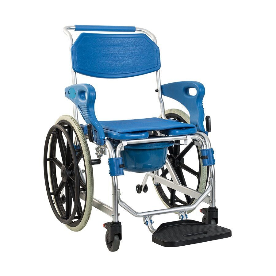 Iron Medical IRN698 Wheeled Bath and Toilet Chair with Padded Seat