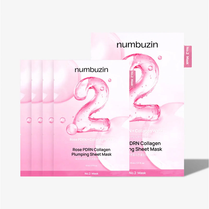 Numbuzin No-2 Rose PDRN Collagen Plumping Sheet Mask 1 Count