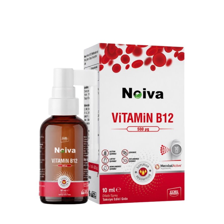 Noiva Vitamin B12 500 MCG Dietary Supplement Spray 10 ml