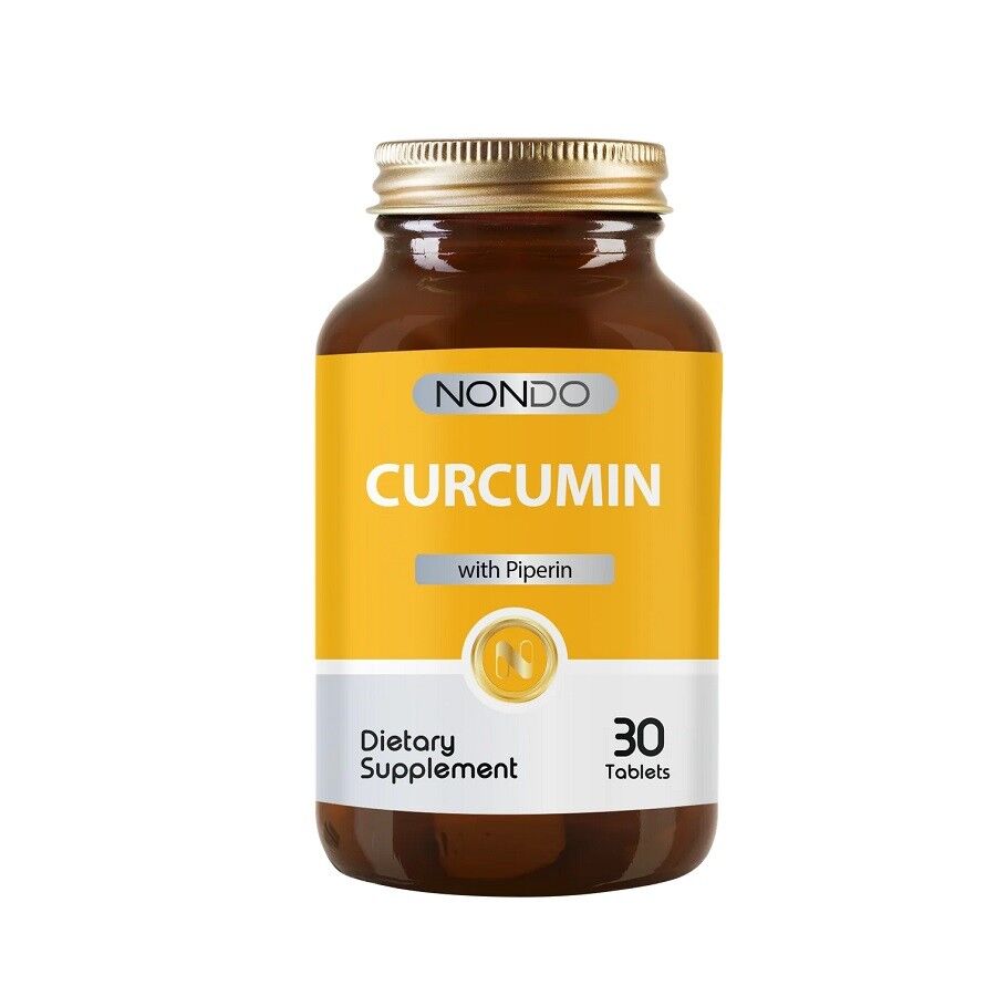 Nondo Vitamins Curcumin with Piperine Dietary Supplement 30 Capsules