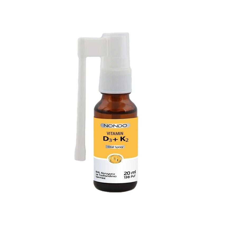 Nondo Vitamins Vitamin D3K2 Oral Spray for Daily Support 20ml