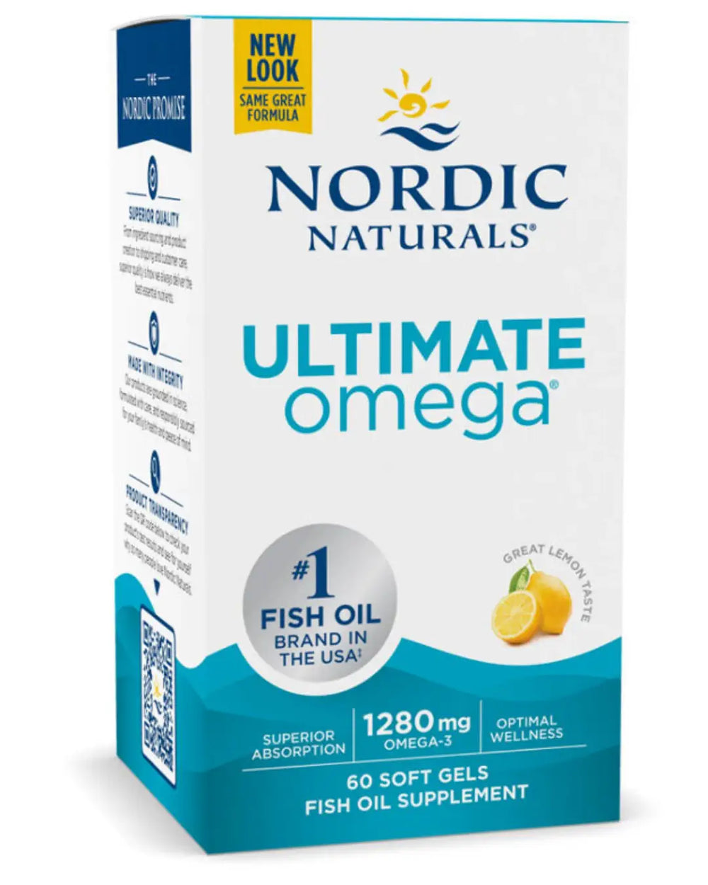 Nordic Ultimate Omega 1280mg High Potency Fish Oil 60 Softgels