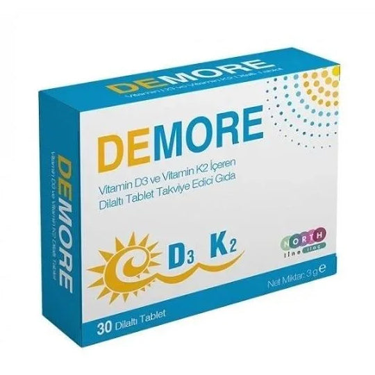North Line Demore Vitamin D3 & K2 Sublingual Tablets 30 Count