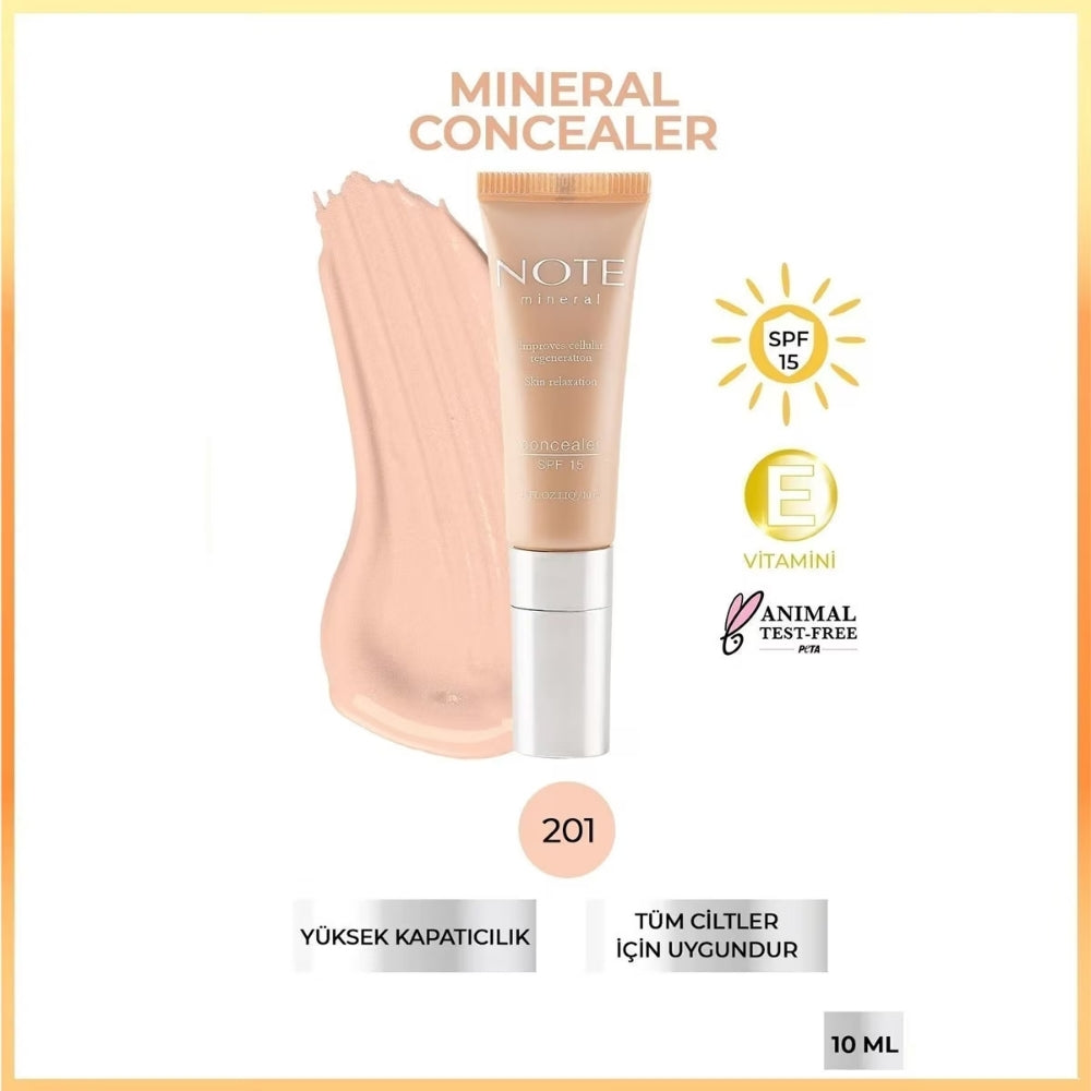 Note Mineral Concealer Brightening Eye Cover 201 10ml