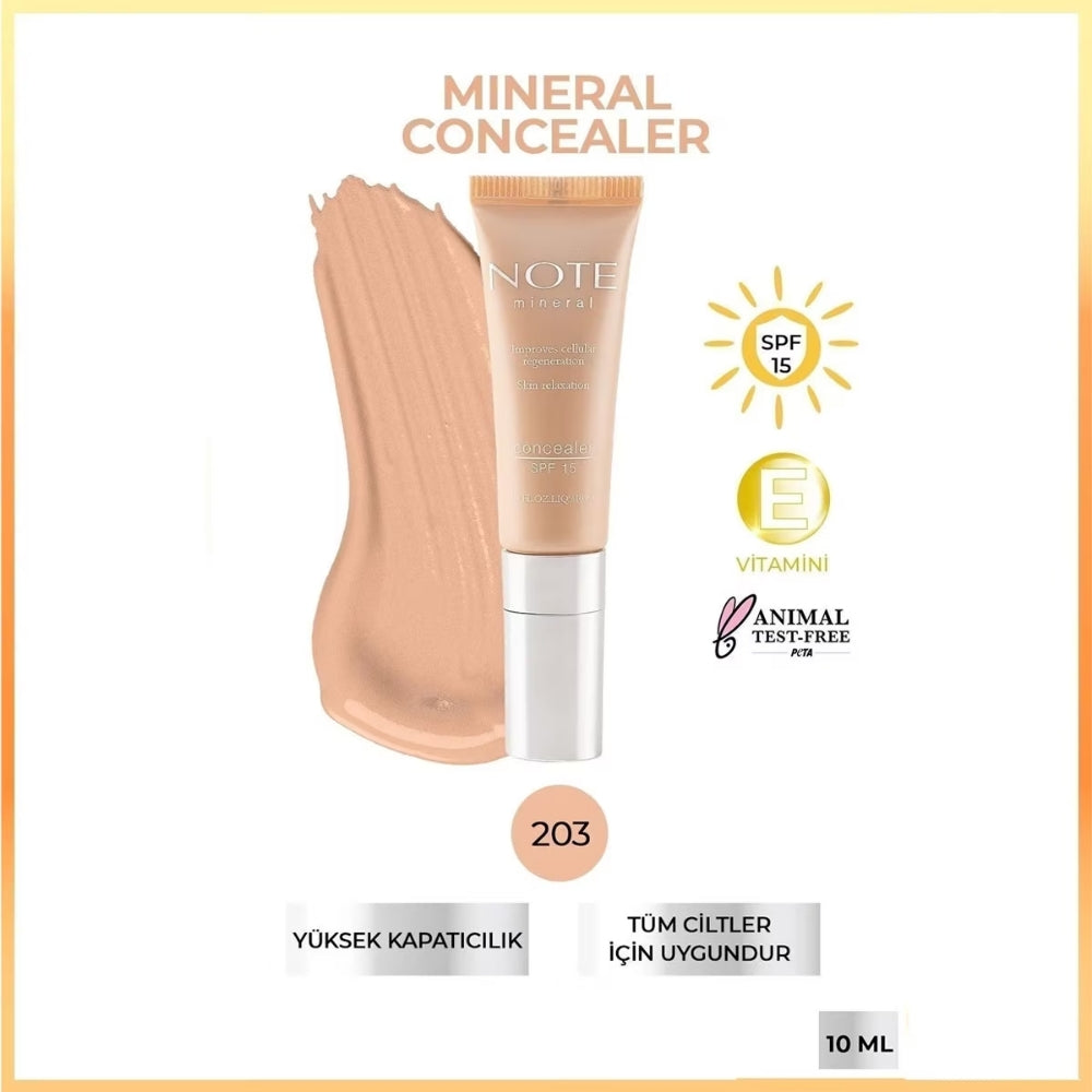 Note Mineral Concealer Brightening Eye Cover Shade 203