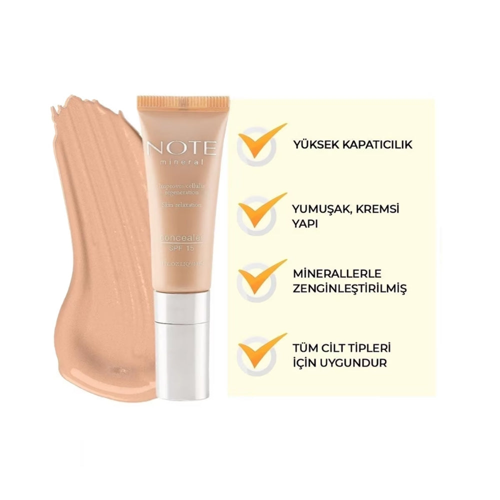 Note Mineral Concealer Brightening Eye Cover Shade 203