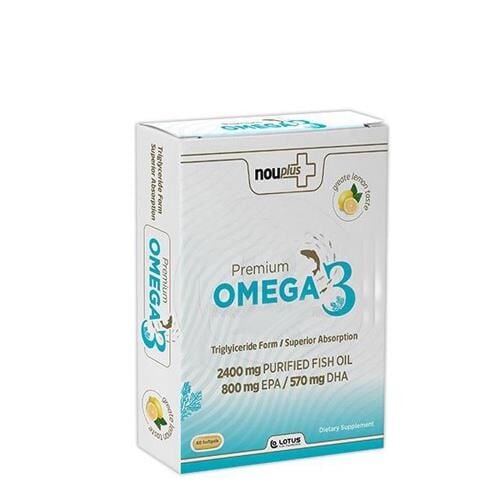 Nouplus Premium Omega 3 1200mg High-Potency Supplement 60 Capsules