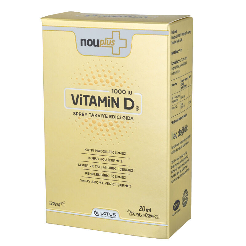 Nouplus Vitamin D3 1000 IU Oral Spray for Adults 20 ml