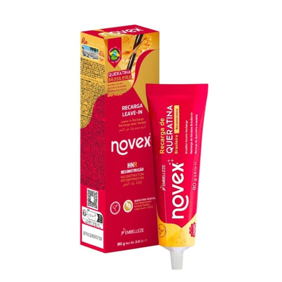 Novex Brazilian Keratin Hair Cream 80g - Moisturizes Dry, Damaged Hair