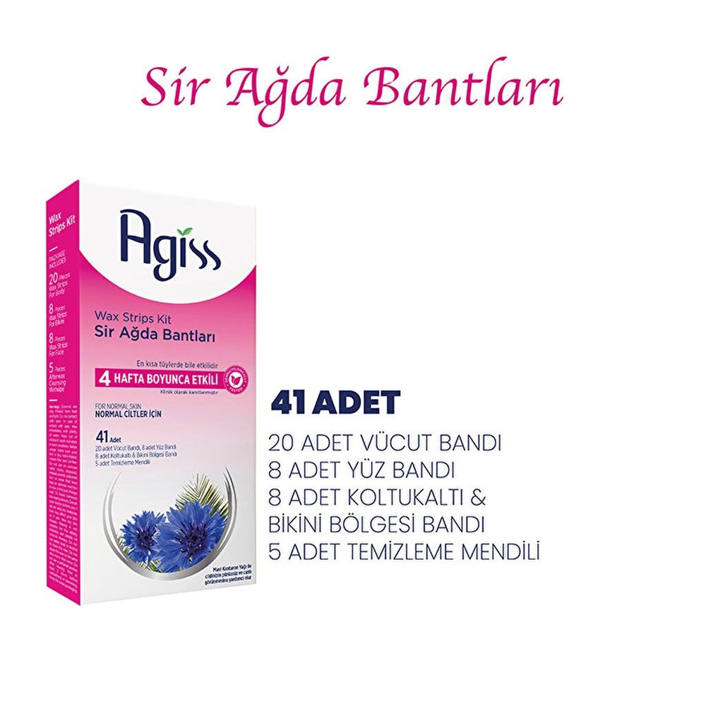 Agiss Wax Strips for Body, Face & Sensitive Areas 41-Pack
