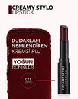 Flormar Creamy Stylo Lipstick - Moisturizing, Semi-Glossy Finish, Bordeaux Color - view 4