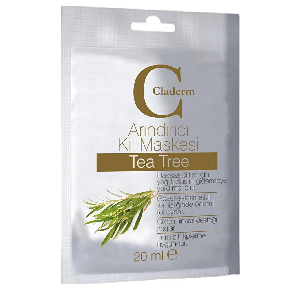 Claderm Tea Tree Purifying Clay Mask for Clear Skin 20 ml