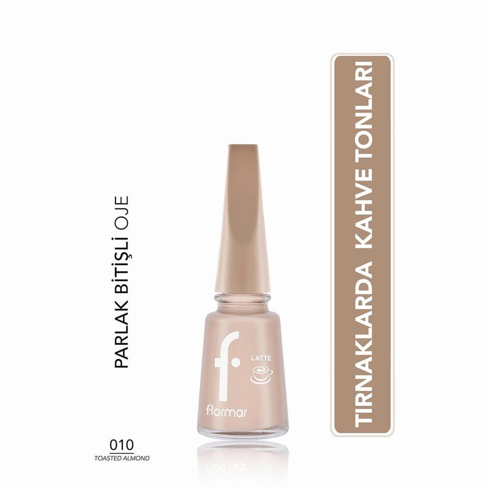 Flormar Glossy Nail Polish in Toasted Almond 010 8ml