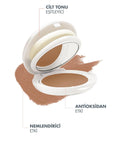 avene compact dore sunscreen spf 50+, avene mineral sunscreen compact front view, avene sunscreen application on skin Avène Compact Dore Mineral Sunscreen SPF 50+ - 10g Avène Compact Dore Sunscreen SPF 50+ | 10g sunscreen, sensitive-skin, avene, spf50, mineral-sunscreen, compact-makeup, color-correcting, daily-sunscreen, skin-protection, ai-generated