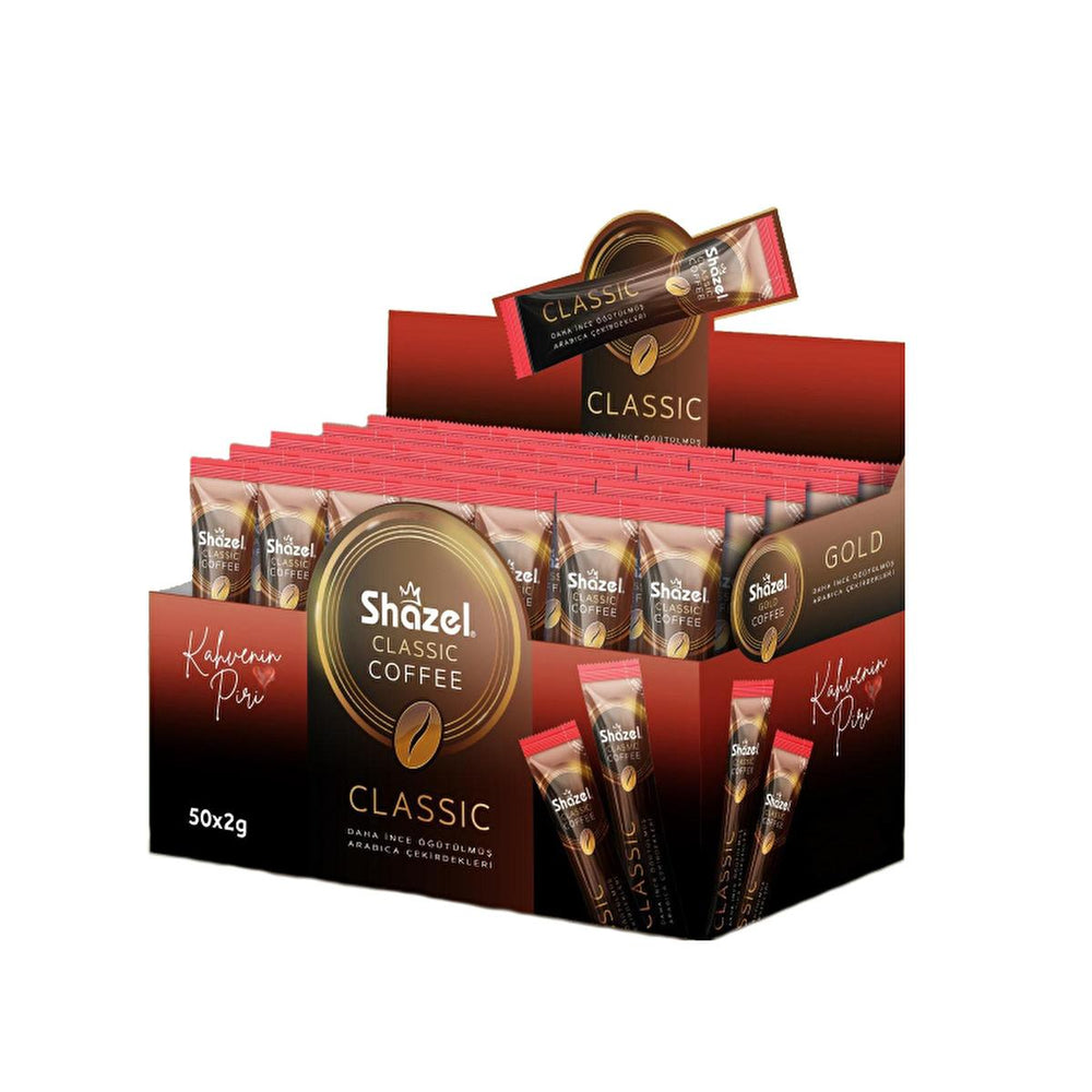 Shazel Instant Coffee 2g Sachets - 50 Count | Convenient Coffee Solution - Food & Candy