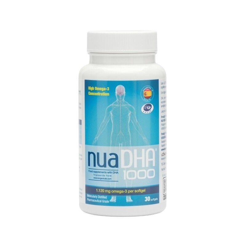 Nua Biological NUA DHA 1000 Omega-3 Supplement 30 Capsules