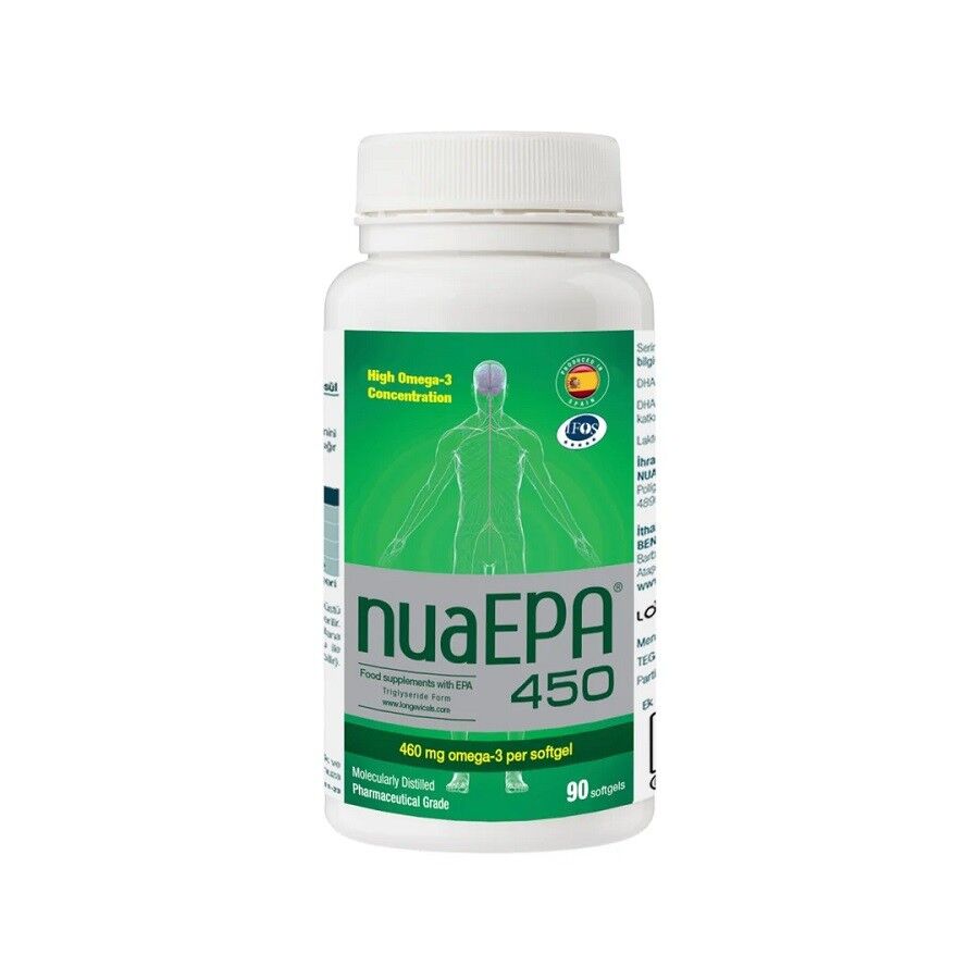 Nua Biological NUA EPA 450 Omega-3 Supplement 90 Capsules
