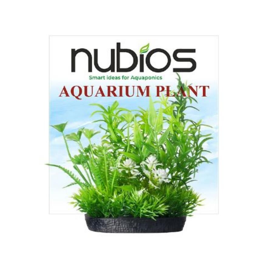 Nubios Square Base Plastic Aquarium Plant 10 cm