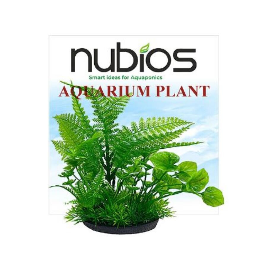 Nubios Square Base Plastic Aquarium Plant 17.5 cm