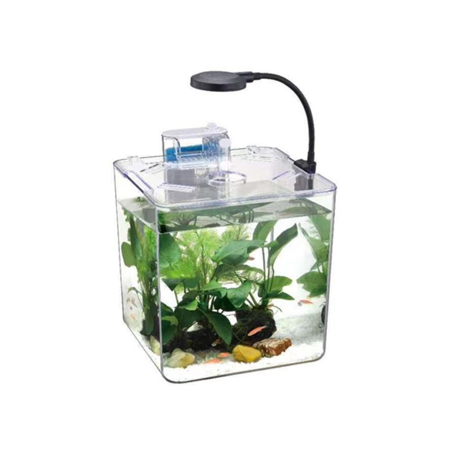 Nubios Desktop Plastic Cube Aquarium Set 5L
