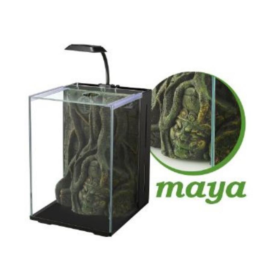 Nubios Maya Decorative Nano Aquarium Black 20x22x29 cm