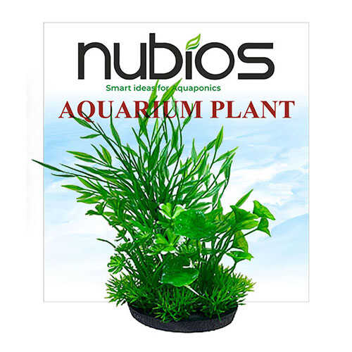 Nubios Plastic Aquarium Plant Square Base Greenery 17.5 cm