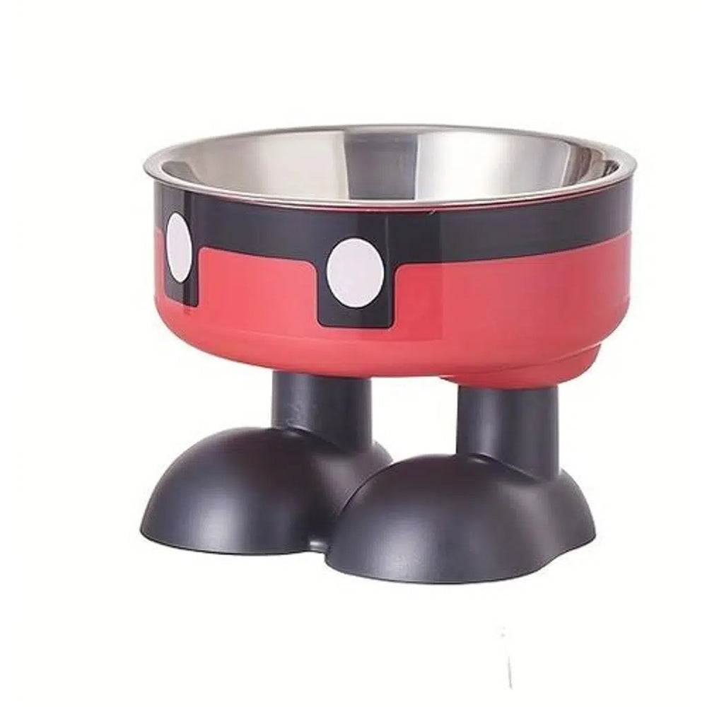 Nunbell Stainless Steel Pet Bowl with Paw Stand for Cats and Dogs