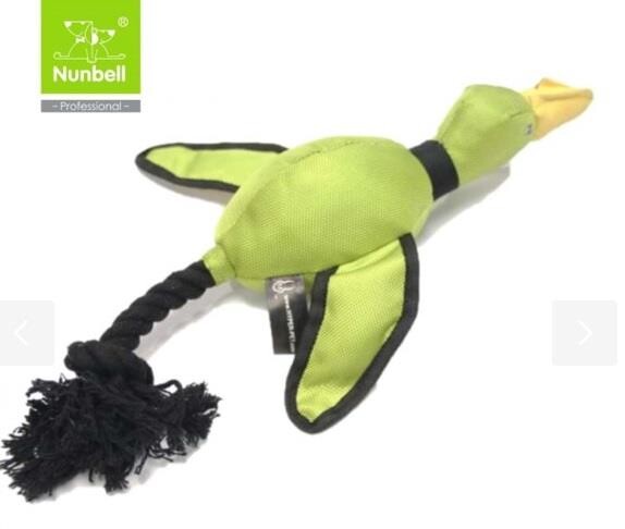Nunbell Durable Duck Plush Squeaky Dog Toy 35 cm