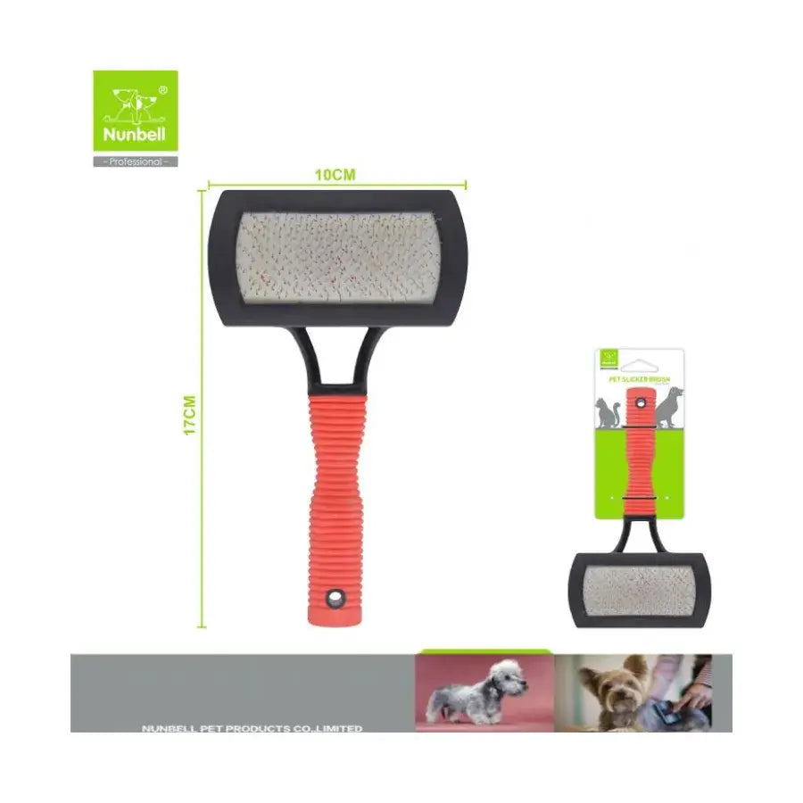 Nunbell Double-Sided Pet Comb with Plastic Handle for Cats and Dogs