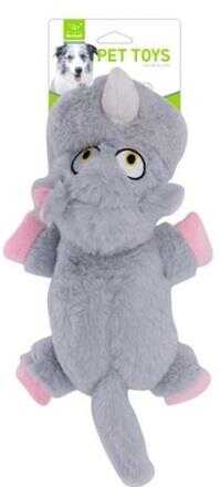 Nunbell Squeaky Plush Hippo Dog Toy, Soft Stuffed Chew Toy 32 cm