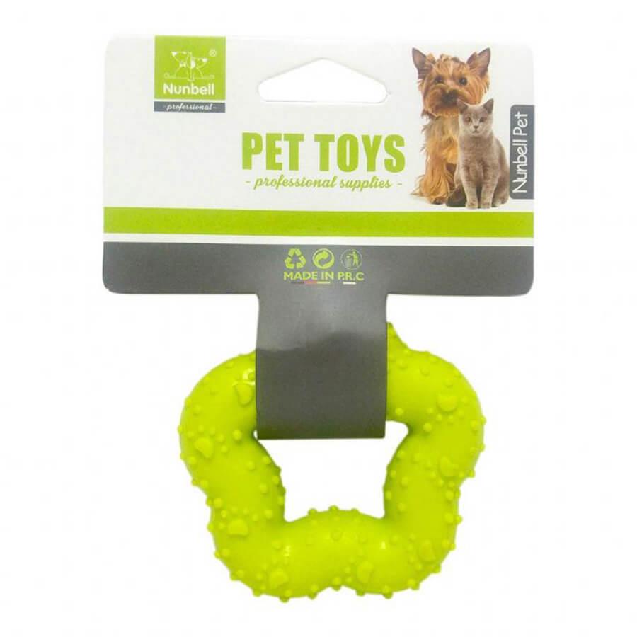 Nunbell Dog Chew Toy Durable Plastic Dental Ring 7cm