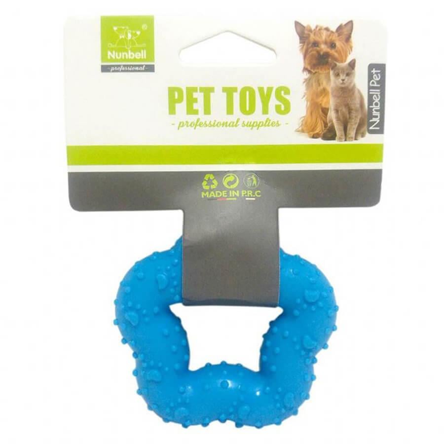 Nunbell Dog Chew Toy Durable Plastic Dental Ring 7cm