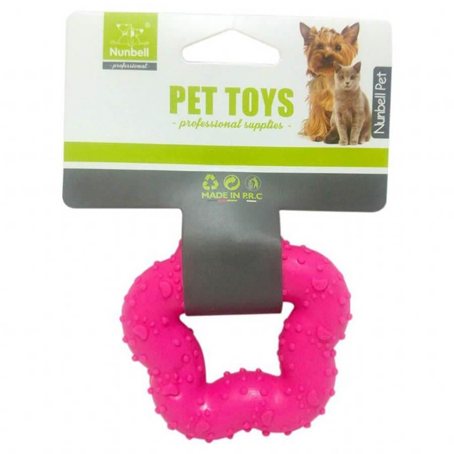 Nunbell Dog Chew Toy Durable Plastic Dental Ring 7cm