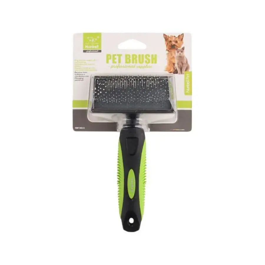 Nunbell Fine-Tooth Silicone-Handle Comb for Cats and Dogs, Large