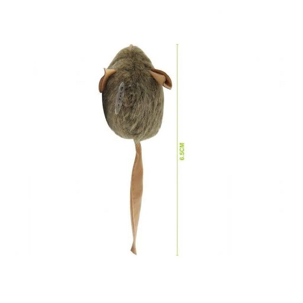 Nunbell Squeaky Feather Mouse Cat Toy 1 pc