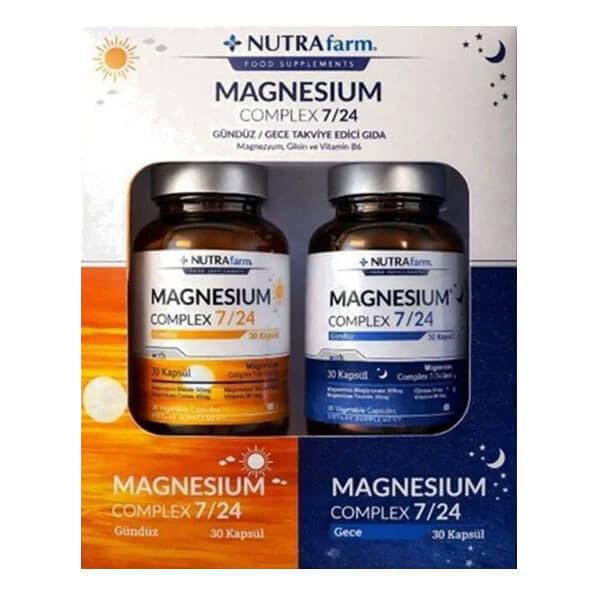 Nutrafarm Magnesium Complex 7/24 Day & Night Support 60 Capsules
