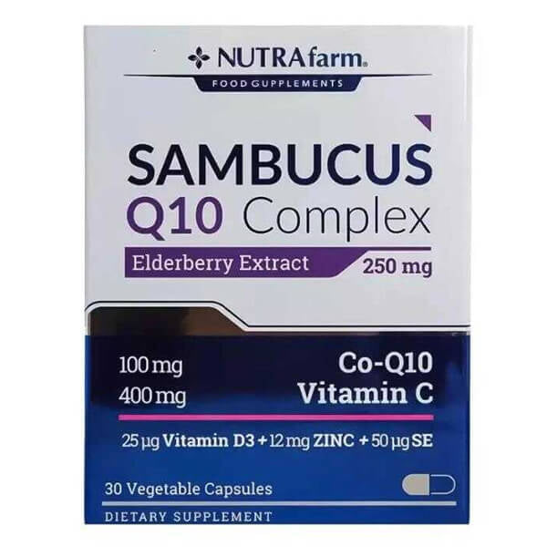 Nutrafarm Sambucus Q10 Complex Daily Supplement 30 Capsules