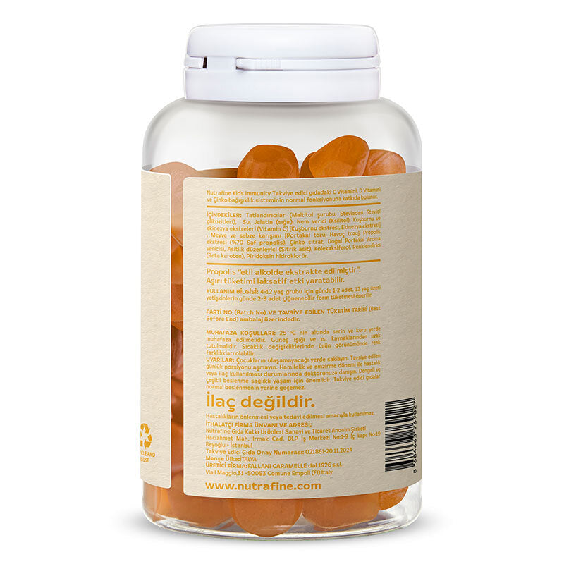 Nutrafine Kids Immunity Gummy with Vitamin C & Zinc 60 Count