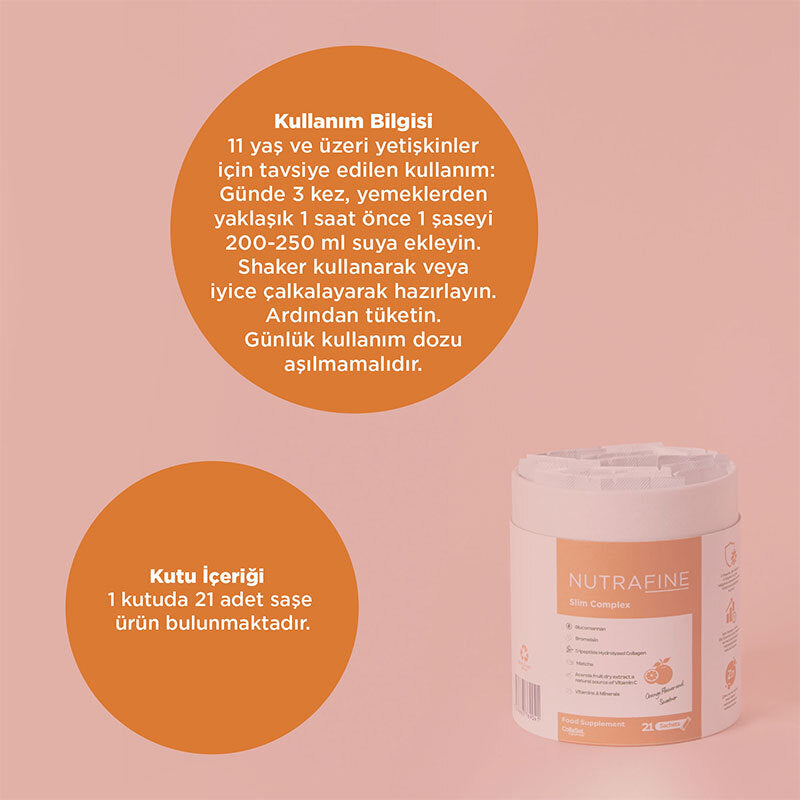 Nutrafine Slim Complex Collagen & Glucomannan Supplement 21 Sachets