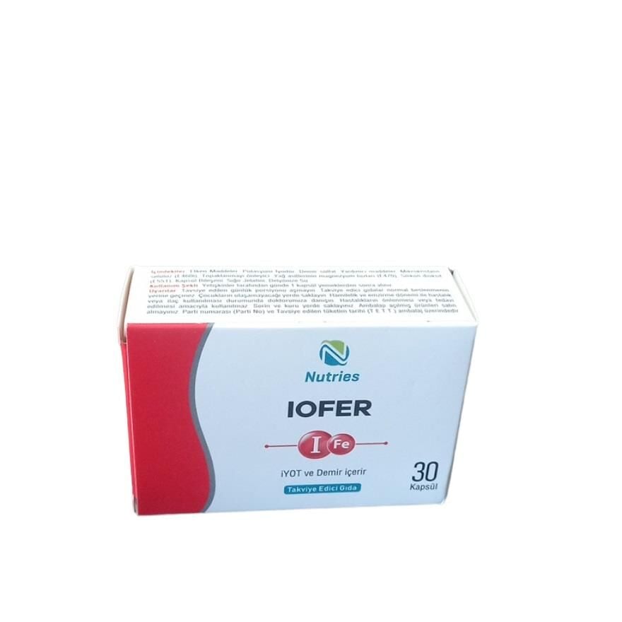 Nutries Iofer Iron and Iodine Dietary Supplement 30 Capsules