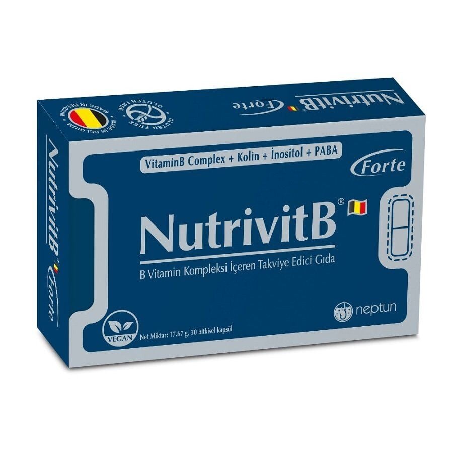 Neptun NutrivitB Forte B Vitamin Complex Supplement 30 Capsules