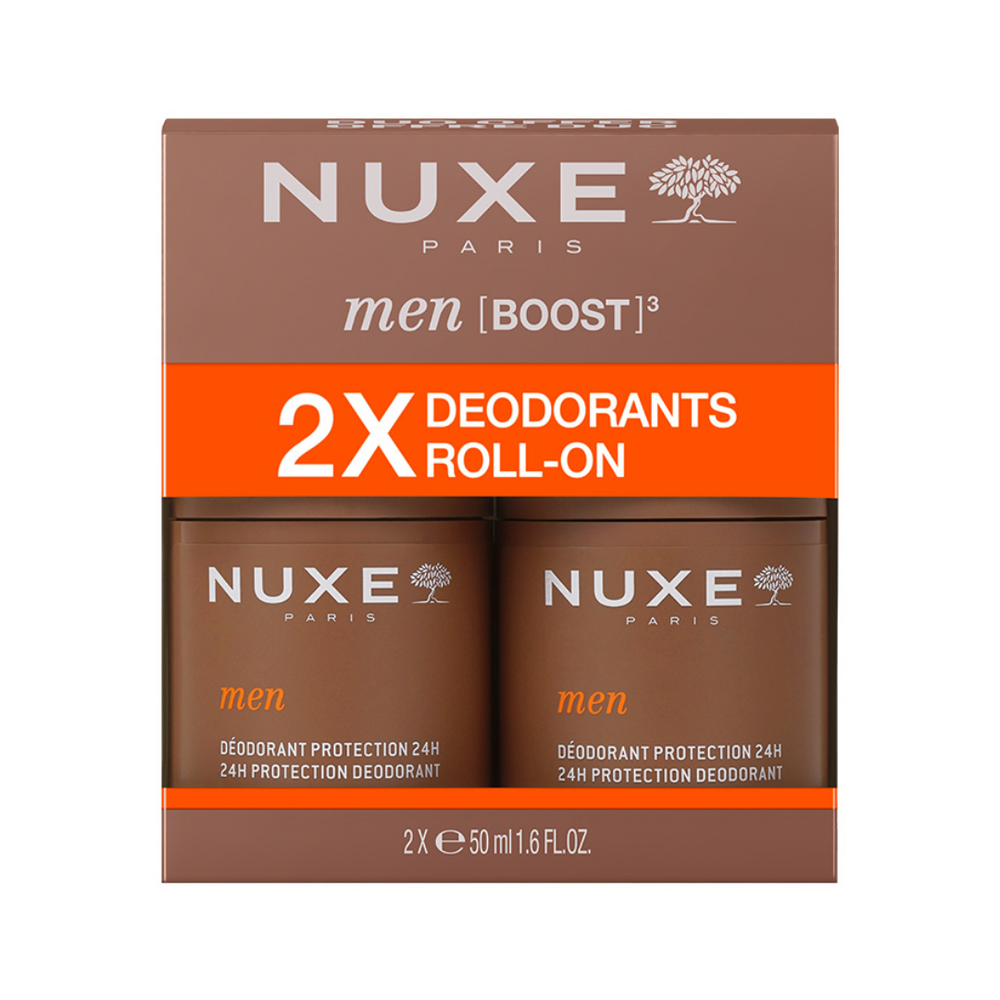 Nuxe Men Boost Roll-on Deodorant Fresh Woody Scent 2x50 ml