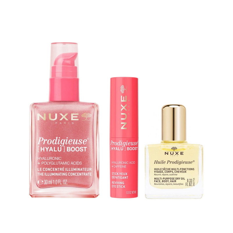 Nuxe Prodigieuse Hyalu Boost Set with Mini Dry Oil 3-Piece Kit