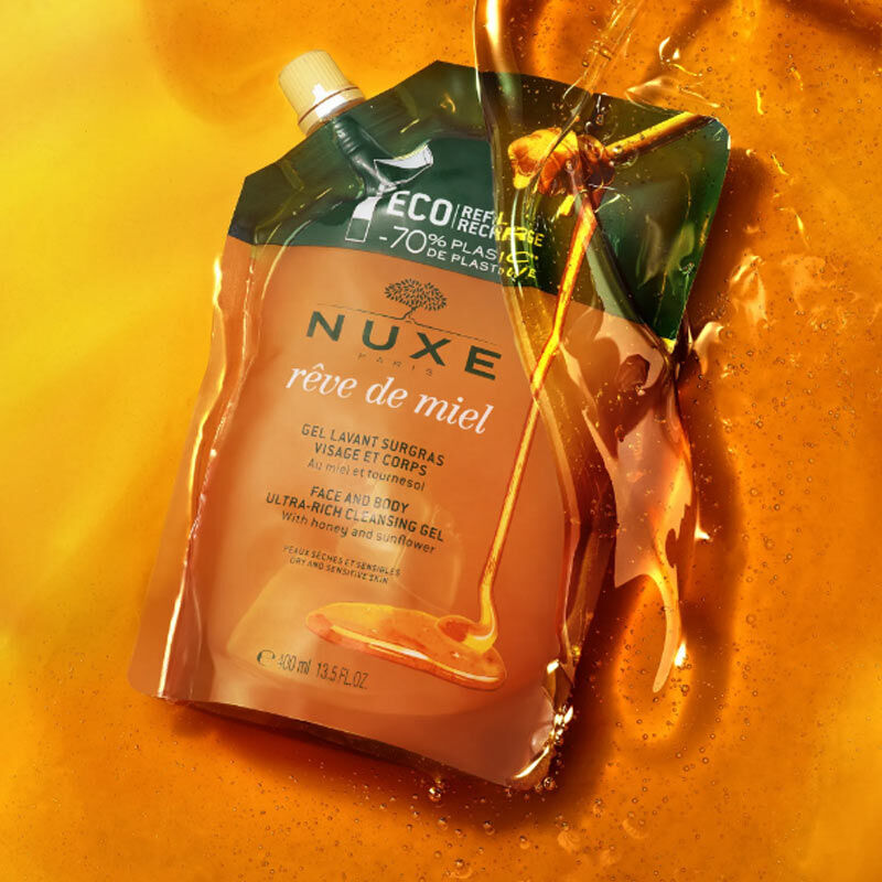 Nuxe Reve de Miel Face and Body Cleansing Gel with Honey 400 ml Refill